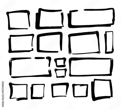 Set of hand spray graffiti speech bubbles frame. design elements background