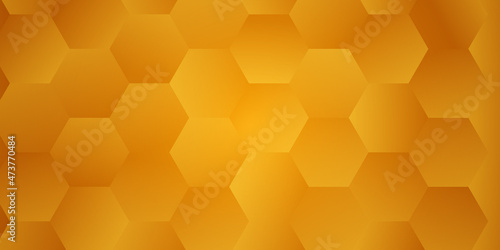 abstract yellow background with hexagons