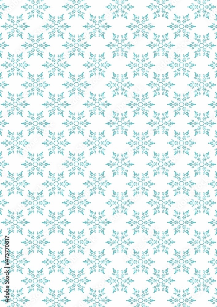 repeating background of snowflakes. background texture for wrapping paper or wrapping of snowflakes of snowflakes