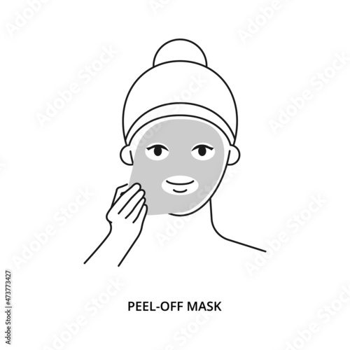 Peel-off mask beauty icon skincare