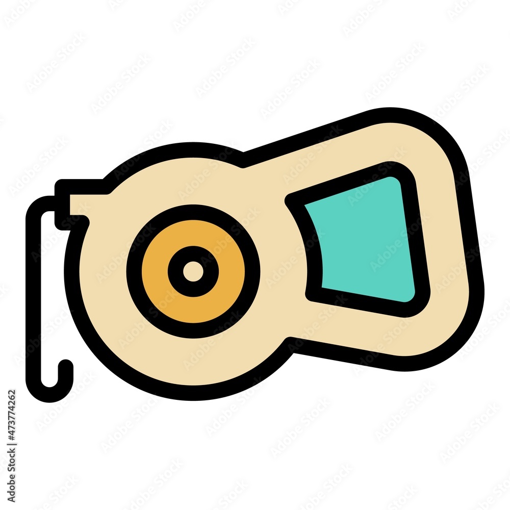Retractable dog leash icon. Outline retractable dog leash vector icon color flat isolated Retractable dog leash icon. Outline retractable dog leash vector icon color flat isolated