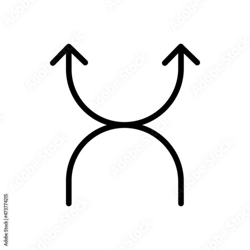 Line Icon Arrow, Direction, Design, Web In Simple Style. Vector sign in a simple style isolated on a white background. Original size 64x64 pixels.