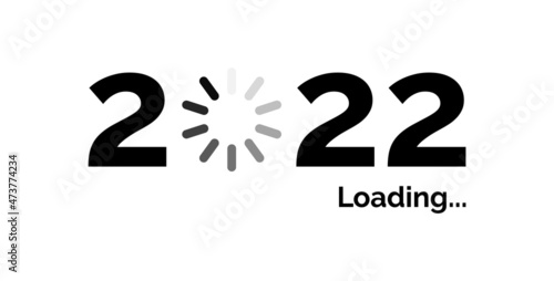 2022 Loading creative design concept for new year 2020 and end of year celebration. Vector design template for 2020 new year greeting card, poster, social media post, banner, invitation etc