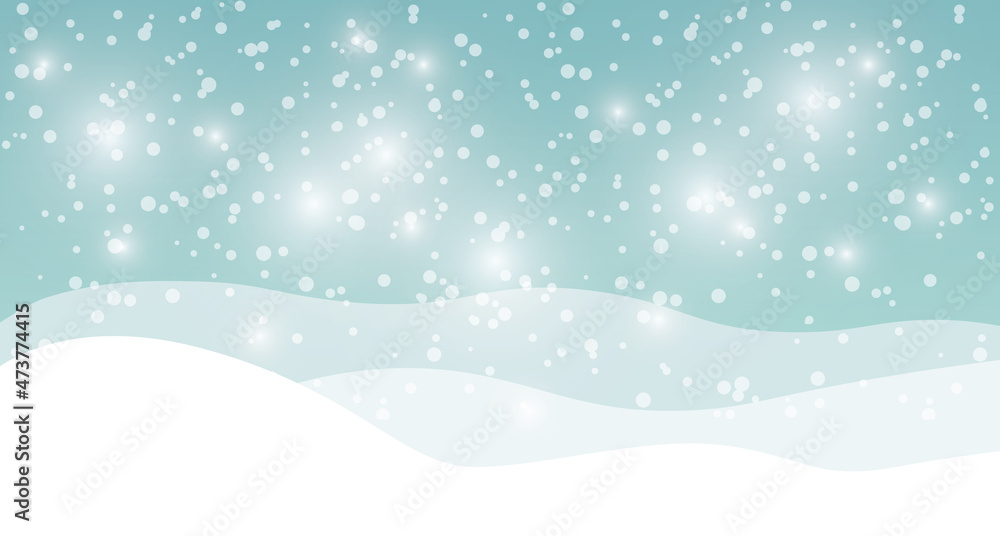 christmas winter landscape with falling snow christmas winter landscape with falling snow