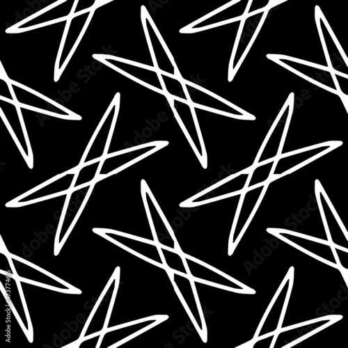Abstract vector seamless pattern background in classic black and white