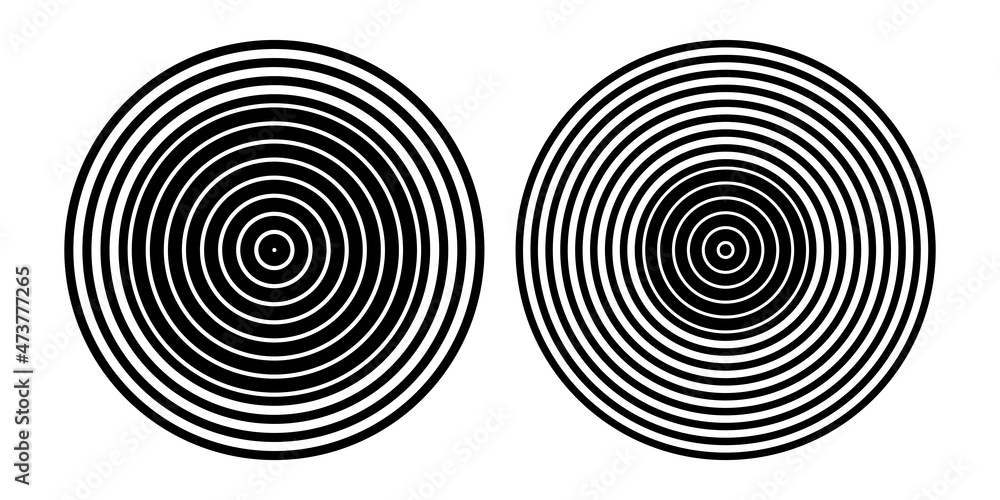 Circle concentric rings patterns. Design elements set. Circle concentric rings patterns. Design elements set.