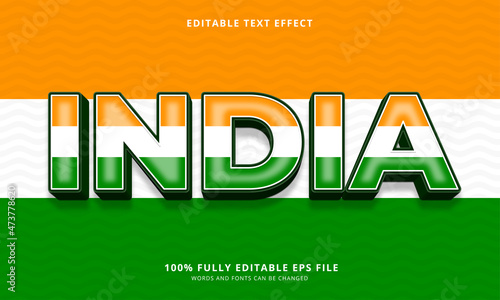 India text style - Editable text effect