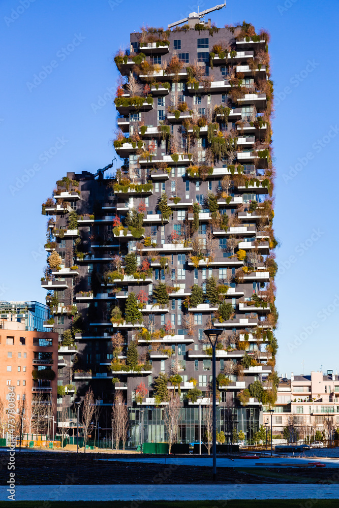 Milan and its skyscrapers,Milan,Italy