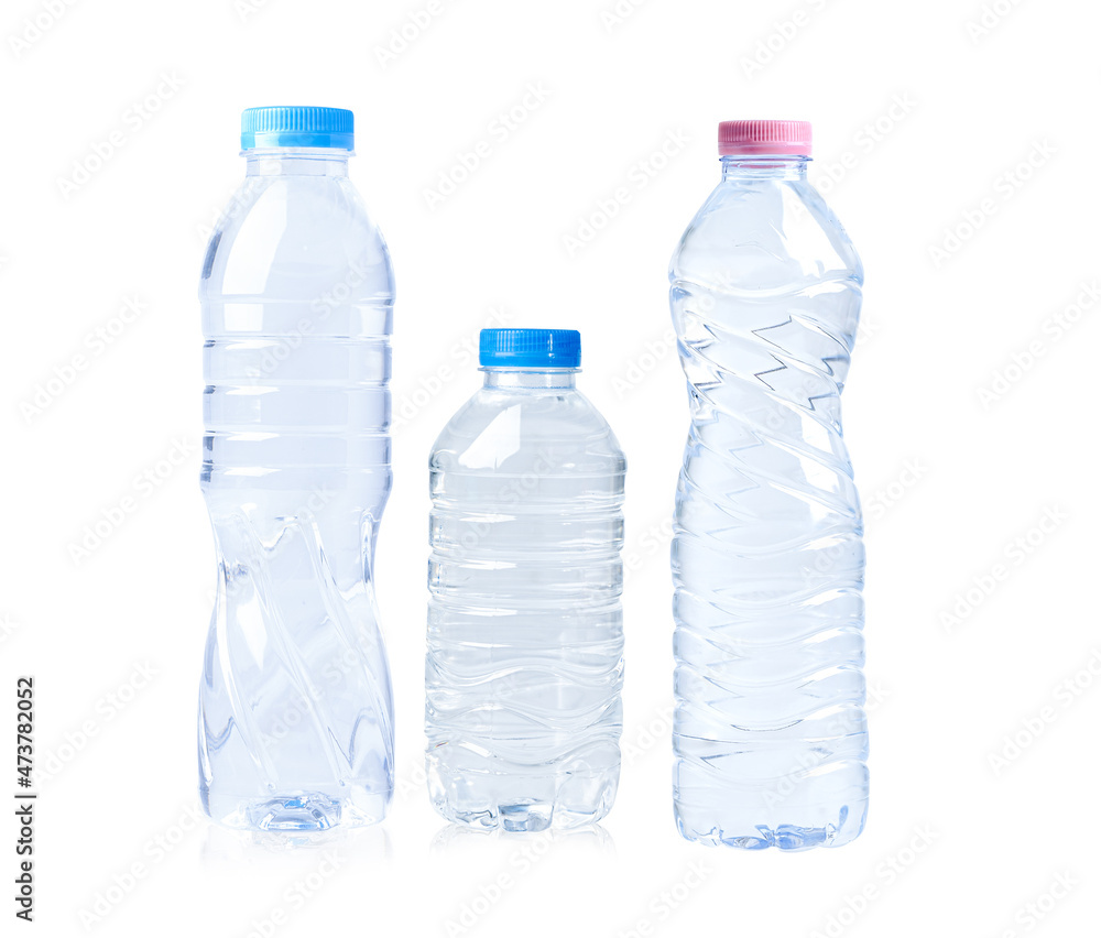 Plastic water bottle isolated on white background. Plastic water bottle isolated on white background.