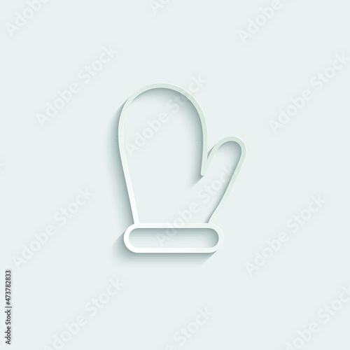 mittens icon vector winter sign