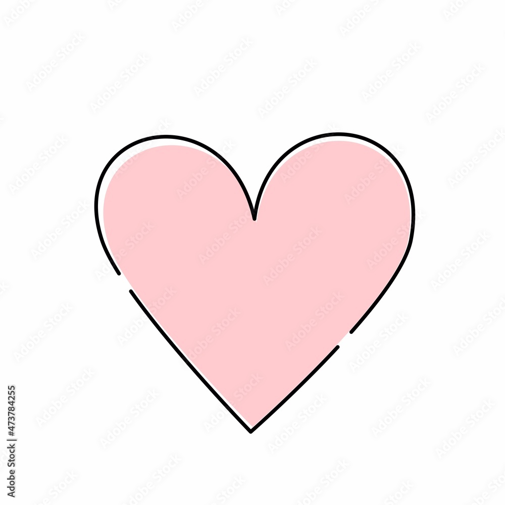 simple cute heart love icon