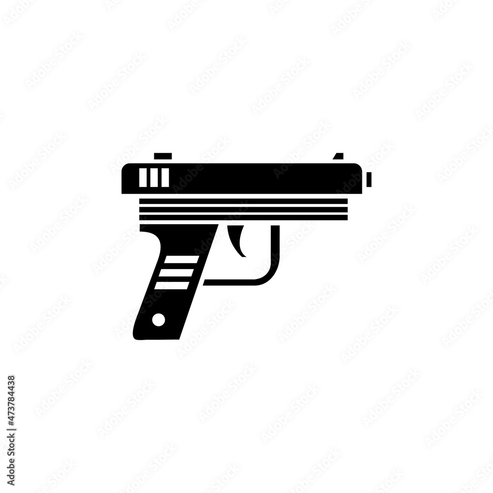 Pistol vector design logo