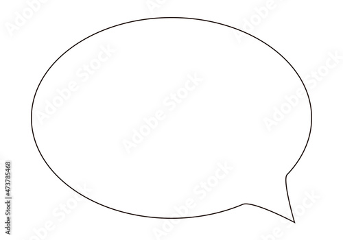 Bocadillo de hablar vacío en fondo blanco.