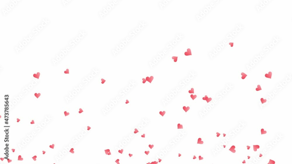 ピンクのハートのパーティクル 白背景 バレンタインデー 結婚式 誕生日 ピンクのハートのパーティクル 白背景 バレンタインデー 結婚式 誕生日