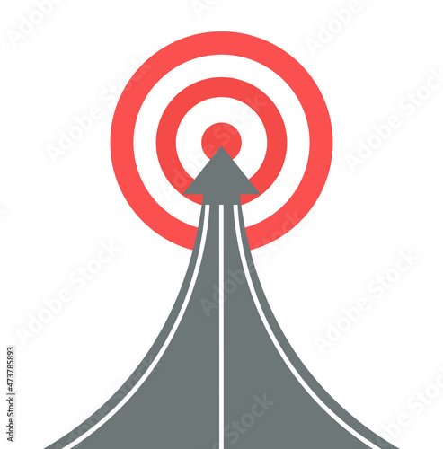 Arrow forward to the target red