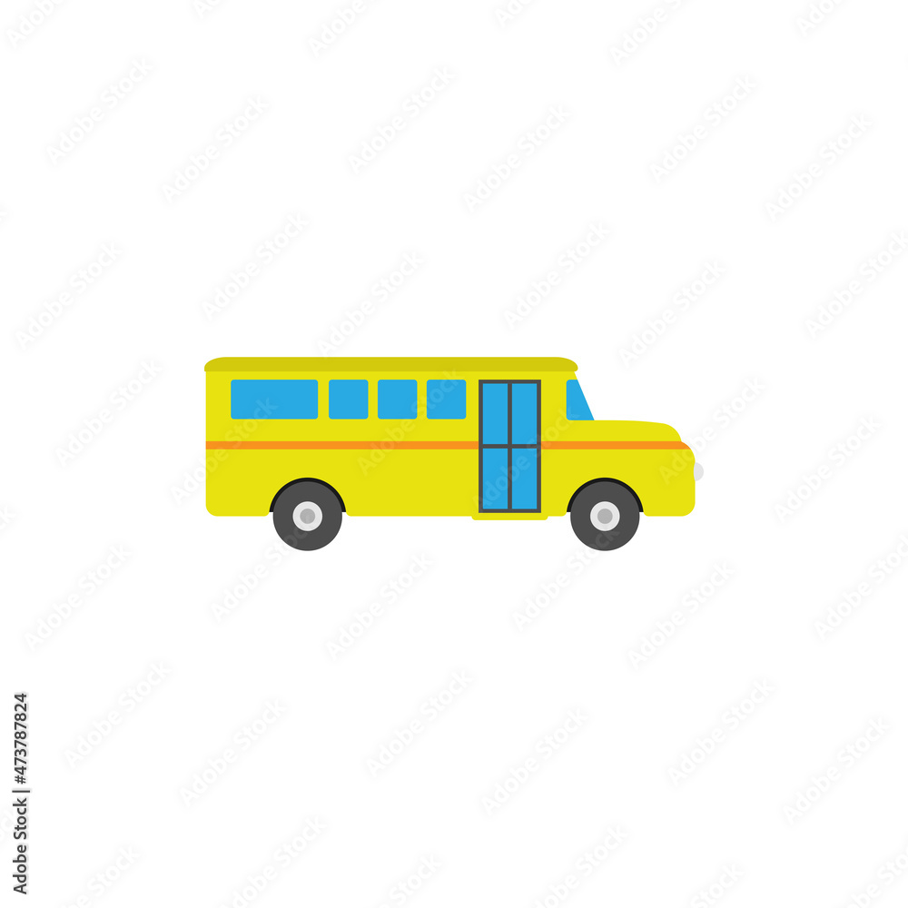 school bus icon design template vector isolated illustration