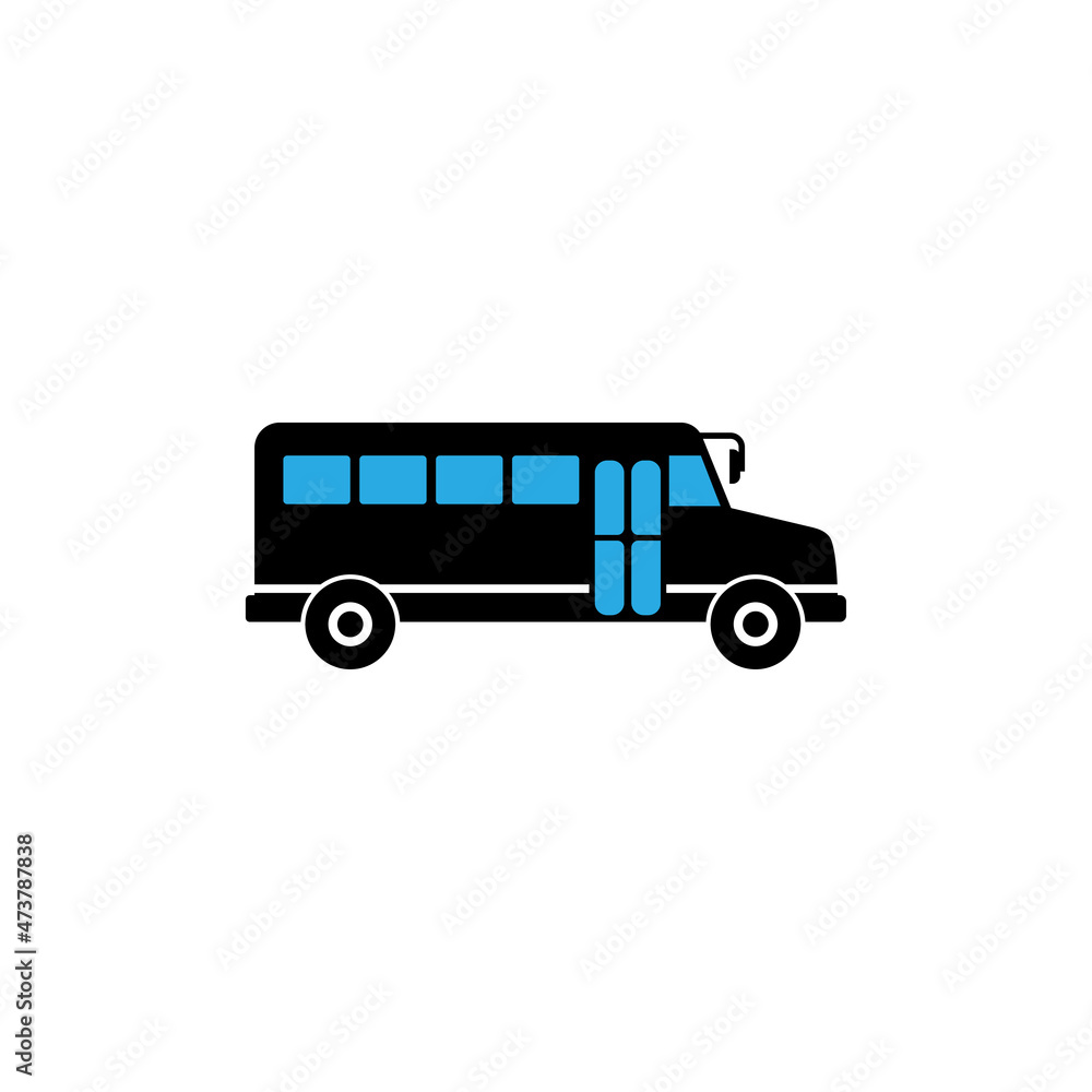 school bus icon design template vector isolated illustration