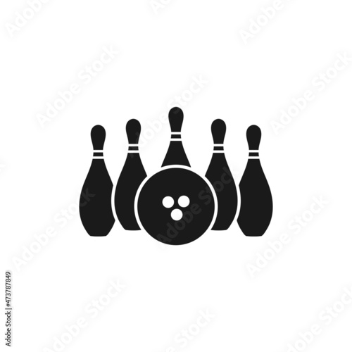 bowling icon design template vector isolated illustration