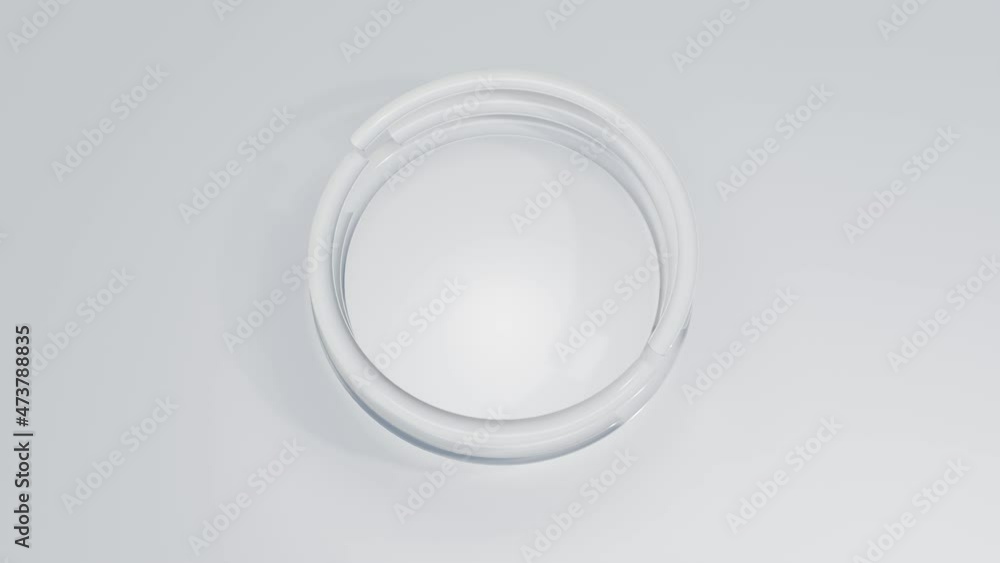 animated looped gray three-dimensional background. rotating light half rings. 3d render animated looped gray three-dimensional background. rotating light half rings. 3d render