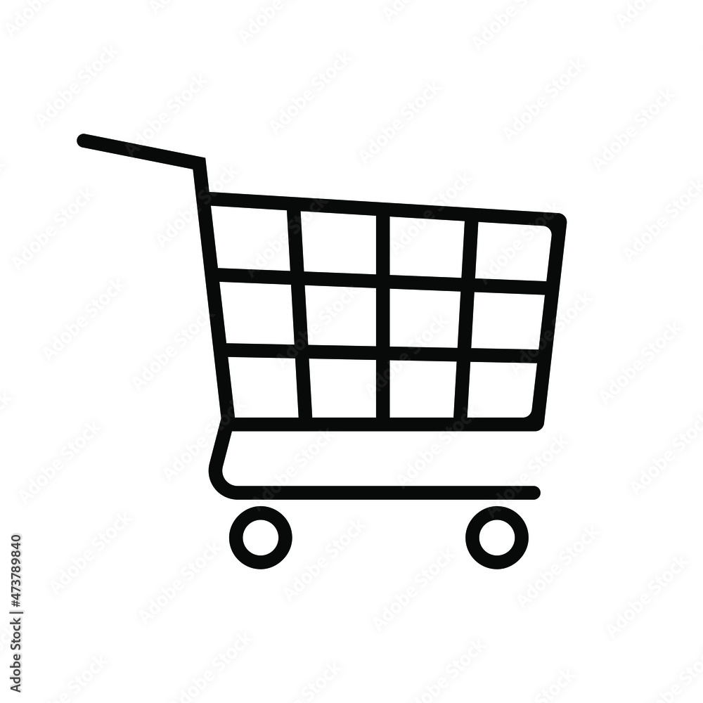 Trolley icon. Shopping cart icon. Trolley icon. Shopping cart icon.