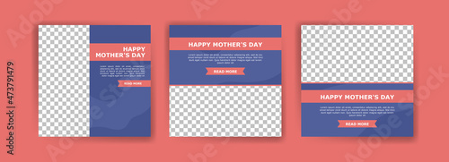 Mother's Day. Best mother ever. Banners vector for social media ads, and web ads.