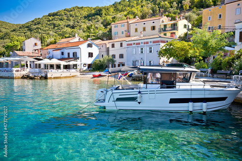 Tourist village of Valun on Cres island waterfront view