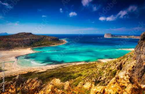 Beautiful landscape of Balos beach on Crete, Greece