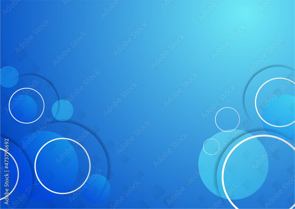 Blue and white circles abstract tech banner design. Geometric vector background Blue and white circles abstract tech banner design. Geometric vector background