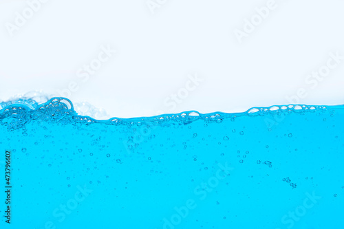 blue water surface white background