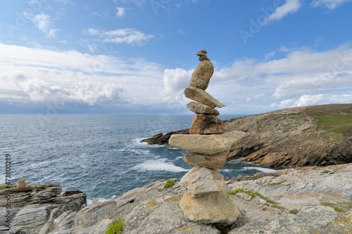  pebble sculpture on the brittany coast