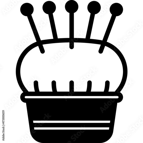 pincushion solid line icon