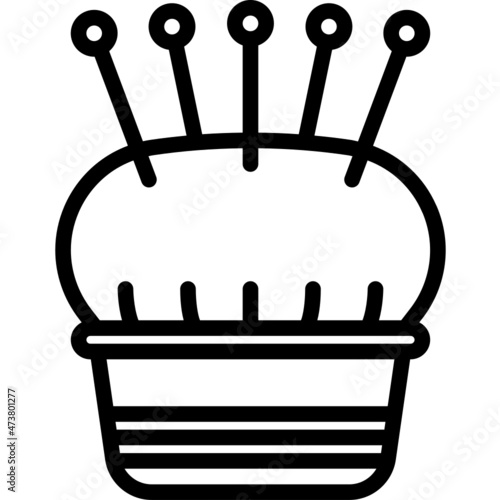 pincushion line icon