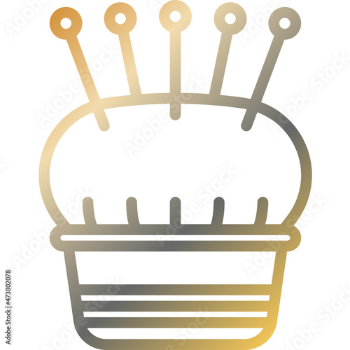 pincushion gradient icon