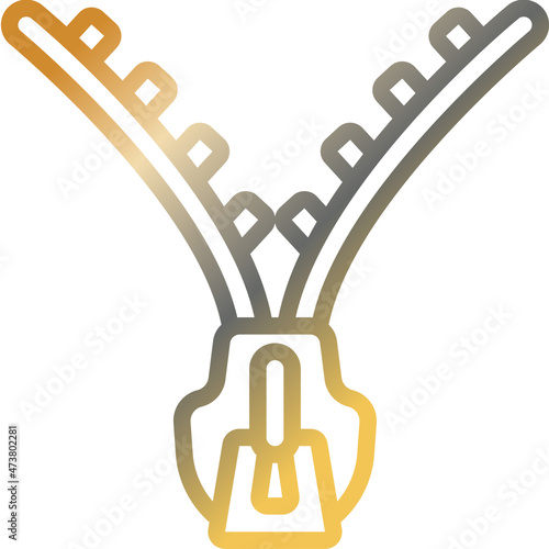 zipper gradient icon