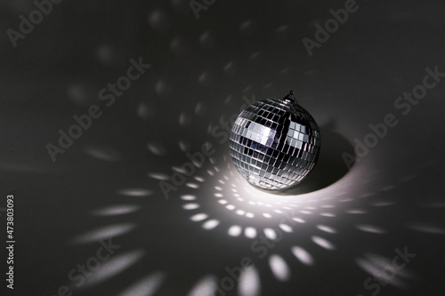 Reflection of light from a mirror ball