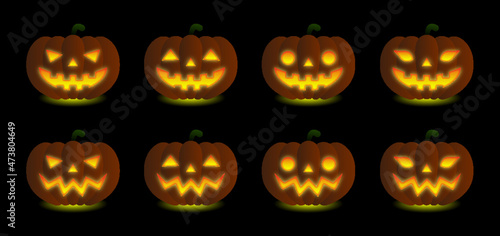 ハロウィンの飾り　かぼちゃ　ジャック・オ・ランタン