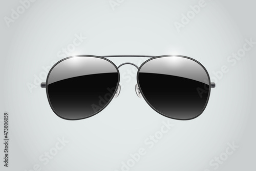 Billede på lærred Black Aviator sunglasses illustration background Aviator sunglasses illustration background