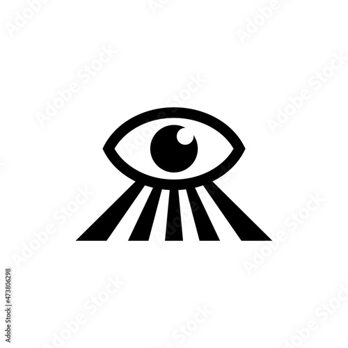 All seeing eye symbol. Eye of Providence. Masonic symbol. All seeing eye inside triangle pyramid. New World Order. Sacred geometry, religion, spirituality, occultism. Isolated vector illustration