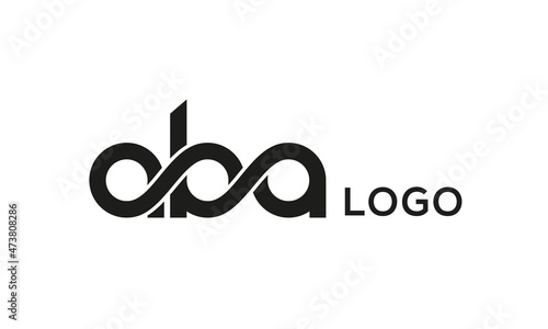 connect ABA letters logo design vector template