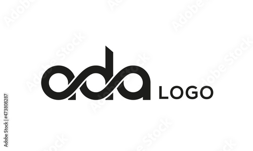 connect ADA letters logo design vector template