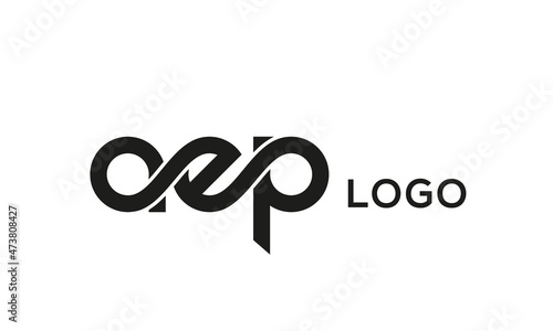 connect AEP letters logo design vector template photo