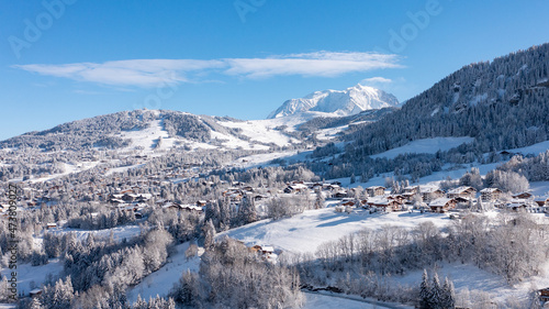 Megève hiver © Relief Drone