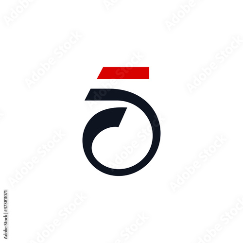 Letter Five Logo Design Vector