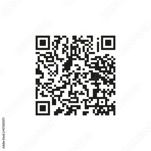 QR code. Vector illustration isolated on white background