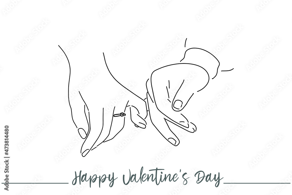 Continuous line of men and women show their love, kiss Valentine's Day Love Thailand vector illustration, hand-drawn lines, simple wedding couples. Continuous line of men and women show their love, kiss Valentine's Day Love Thailand vector illustration, hand-drawn lines, simple wedding couples.