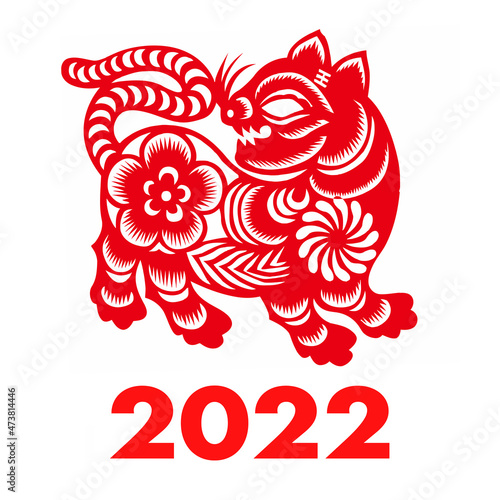 Chinese New Year decoration for Year of the Tiger 2022 photo