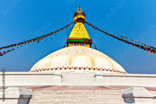 Bodhnath Stupa in Kathmandu, Nepal, Asia