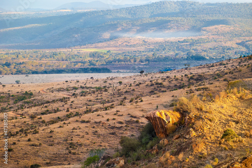 Εκτύπωση καμβά Lion Rock at Borana Lodge in Kenya featured in the film 'The Lion King