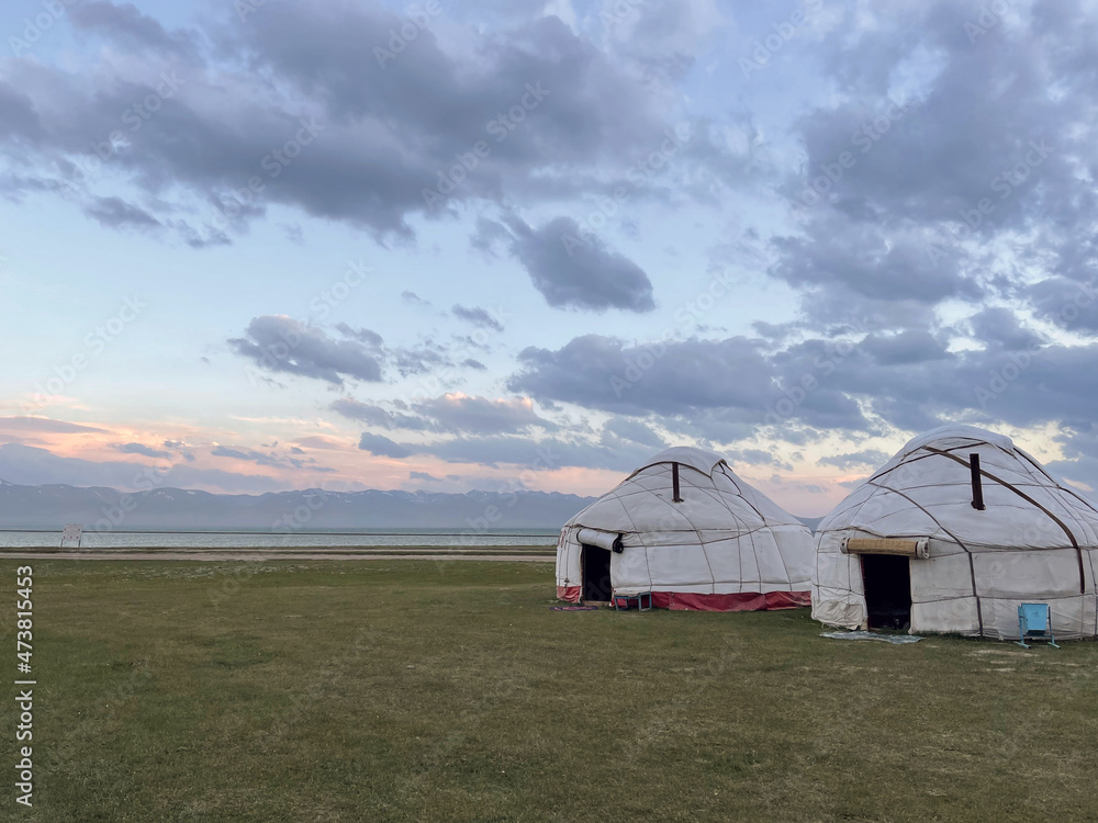 yurt in the field