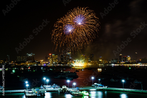 Wallpaper Mural Firework at Pattaya, Thailand Torontodigital.ca
